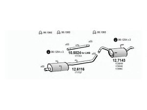 ASSO ART2966 išmetimo sistema 
 Išmetimo sistema -> Išmetimo sistema, visa