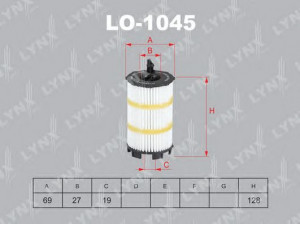 LYNXauto LO-1045 alyvos filtras 
 Techninės priežiūros dalys -> Techninės priežiūros intervalai
079 115 561 F, 079 115 561 K, 079 198 405 B