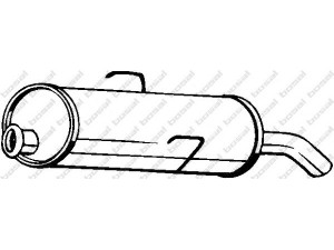 BOSAL 190-893 galinis duslintuvas 
 Išmetimo sistema -> Duslintuvas
1726.34, 1726.50, 1726.69