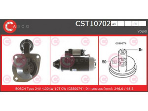 CASCO CST10702ES starteris 
 Elektros įranga -> Starterio sistema -> Starteris
81262019013, A5000559254, 25841044