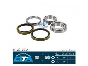 BTA H1C012BTA rato guolio komplektas 
 Ašies montavimas/vairavimo mechanizmas/ratai -> Rato stebulė/montavimas -> Rato guolis
3350.21, 3350.29, 71714450, 3350.21