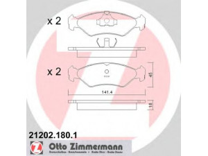 ZIMMERMANN 21202.180.1 stabdžių trinkelių rinkinys, diskinis stabdys 
 Techninės priežiūros dalys -> Papildomas remontas
1 013 843, 1 465 126, 1 659 938