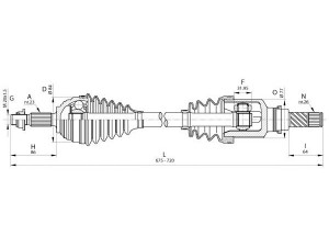 OPEN PARTS DRS6345.00 kardaninis velenas 
 Ratų pavara -> Kardaninis velenas
391010737R, 8200167535, 8200264664