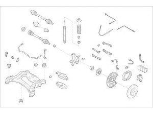 DELPHI MERC-15721-R rato pakaba 
 Ašies montavimas/vairavimo mechanizmas/ratai -> Prekių paieška pagal schemą