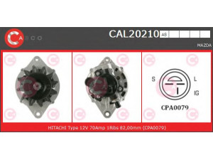 CASCO CAL20210AS kintamosios srovės generatorius 
 Elektros įranga -> Kint. sr. generatorius/dalys -> Kintamosios srovės generatorius
8970883942, Y70118300, Y70118300A