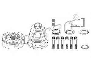 TOPRAN 102 622 jungčių komplektas, kardaninis velenas 
 Ratų pavara -> Sujungimai/komplektas
171 498 103D, 171 498 103D