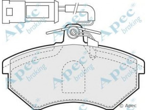 APEC braking PAD708 stabdžių trinkelių rinkinys, diskinis stabdys 
 Techninės priežiūros dalys -> Papildomas remontas
443398151F, 443698151F