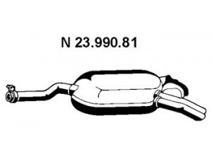 EBERSPÄCHER 23.990.81 galinis duslintuvas 
 Išmetimo sistema -> Duslintuvas
124 490 22 15, 124 491 08 00