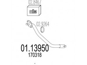 MTS 01.13950 išleidimo kolektorius 
 Išmetimo sistema -> Išmetimo vamzdžiai
170318
