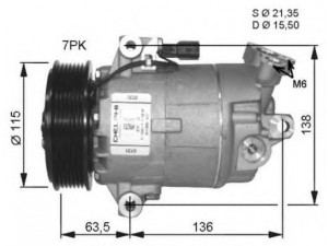 NRF 32472G kompresorius, oro kondicionierius 
 Oro kondicionavimas -> Kompresorius/dalys
92600JD000, 8200356576, 8200669284