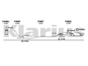 KLARIUS 630043U išmetimo sistema 
 Išmetimo sistema -> Išmetimo sistema, visa