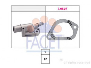 FACET 7.8155 termostatas, aušinimo skystis 
 Aušinimo sistema -> Termostatas/tarpiklis -> Thermostat
7778655