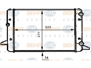HELLA 8MK 376 717-744 radiatorius, variklio aušinimas 
 Aušinimo sistema -> Radiatorius/alyvos aušintuvas -> Radiatorius/dalys
3A0 121 253 AA, 3A0 121 253 AA