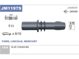 JANMOR JM1197S kamštis, ritė 
 Kibirkšties / kaitinamasis uždegimas -> Uždegimo laidai/jungtys
3L3Z-12A402-BA