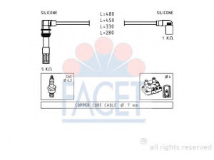 FACET 4.9575 uždegimo laido komplektas 
 Kibirkšties / kaitinamasis uždegimas -> Uždegimo laidai/jungtys
036 905 430 AA, 036 905 430 AB