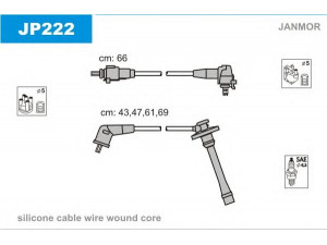 JANMOR JP222 uždegimo laido komplektas 
 Kibirkšties / kaitinamasis uždegimas -> Uždegimo laidai/jungtys
19901 87A80 000, 19901-87198-000