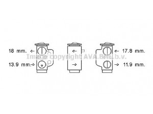 AVA QUALITY COOLING VW1367 išsiplėtimo vožtuvas, oro kondicionavimas 
 Oro kondicionavimas -> Vožtuvai
7H0820712, 7H0820712A, 7H0820712B