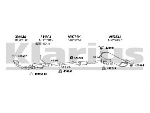 KLARIUS 931406E išmetimo sistema 
 Išmetimo sistema -> Išmetimo sistema, visa