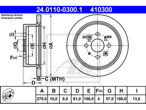 ATE 24.0110-0300.1 stabdžių diskas 
 Stabdžių sistema -> Diskinis stabdys -> Stabdžių diskas
0K20H-26-251