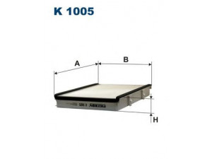 FILTRON K1005 filtras, salono oras 
 Techninės priežiūros dalys -> Techninės priežiūros intervalai
1H0819698, 1H0819698