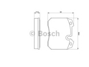 BOSCH 0 986 424 032 stabdžių trinkelių rinkinys, diskinis stabdys 
 Techninės priežiūros dalys -> Papildomas remontas