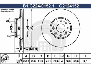 GALFER B1.G224-0152.1 stabdžių diskas 
 Dviratė transporto priemonės -> Stabdžių sistema -> Stabdžių diskai / priedai
5 69 059, 9117677