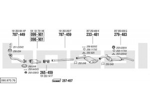 BOSAL 090.970.76 išmetimo sistema 
 Išmetimo sistema -> Išmetimo sistema, visa