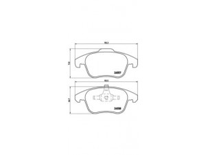 BREMBO P 61 086 stabdžių trinkelių rinkinys, diskinis stabdys 
 Techninės priežiūros dalys -> Papildomas remontas
425362, 425397