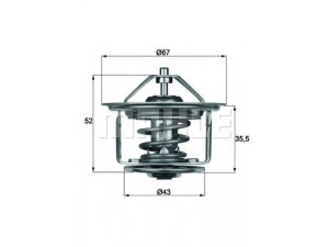 MAHLE ORIGINAL TX 17 75D termostatas, aušinimo skystis 
 Aušinimo sistema -> Termostatas/tarpiklis -> Thermostat