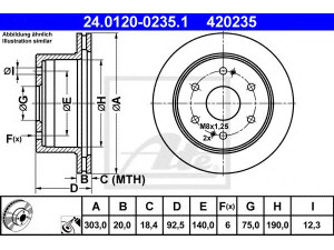 ATE 24.0120-0235.1 stabdžių diskas 
 Stabdžių sistema -> Diskinis stabdys -> Stabdžių diskas
58329-4A450