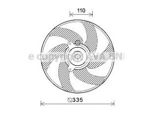 PRASCO PE7552 ventiliatorius, radiatoriaus 
 Aušinimo sistema -> Oro aušinimas
1250F0, 125371