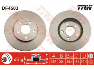 TRW DF4503 stabdžių diskas 
 Dviratė transporto priemonės -> Stabdžių sistema -> Stabdžių diskai / priedai
4509718, 4509718, 4509718