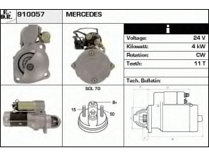 EDR 910057 starteris 
 Elektros įranga -> Starterio sistema -> Starteris