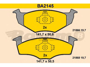 BARUM BA2145 stabdžių trinkelių rinkinys, diskinis stabdys 
 Techninės priežiūros dalys -> Papildomas remontas
1H0 698 151 A, 1H0 698 151 A