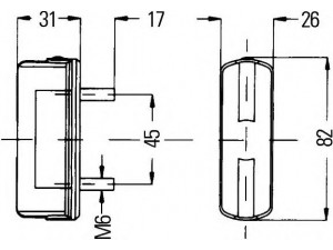 HELLA 2KA 997 011-001 Valstybinio numerio apšvietimas