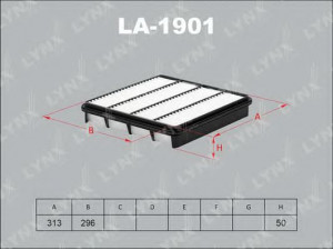 LYNXauto LA-1901 oro filtras 
 Techninės priežiūros dalys -> Techninės priežiūros intervalai
17801-0S010, 17801-38030, V9112-0041