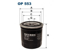 FILTRON OP553 alyvos filtras 
 Techninės priežiūros dalys -> Techninės priežiūros intervalai
OK82, OK93, 75528513, 75528514