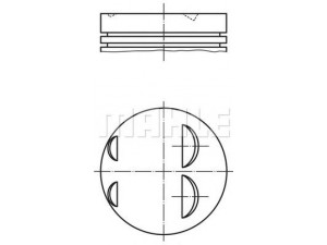 MAHLE ORIGINAL 022 05 00 stūmoklis 
 Variklis -> Cilindrai/stūmokliai
7701474903, 7701474904, 7701474905