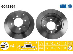 GIRLING 6042864 stabdžių diskas 
 Dviratė transporto priemonės -> Stabdžių sistema -> Stabdžių diskai / priedai
5841138310, 5841138310, 584113C000