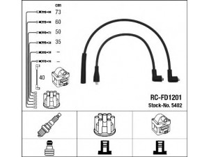 NGK 5402 uždegimo laido komplektas 
 Kibirkšties / kaitinamasis uždegimas -> Uždegimo laidai/jungtys