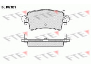 FTE BL1821B3 stabdžių trinkelių rinkinys, diskinis stabdys 
 Techninės priežiūros dalys -> Papildomas remontas
44060-00QAE, 1605982, 4403467, 77 01 206 763