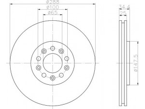 TEXTAR 92106603 stabdžių diskas 
 Dviratė transporto priemonės -> Stabdžių sistema -> Stabdžių diskai / priedai
1J0615301, 1J0615301C, 1J0615301K