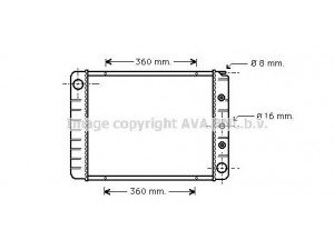 AVA QUALITY COOLING VO2039 radiatorius, variklio aušinimas 
 Aušinimo sistema -> Radiatorius/alyvos aušintuvas -> Radiatorius/dalys
1336170, 5001852, 50018522, 50035054