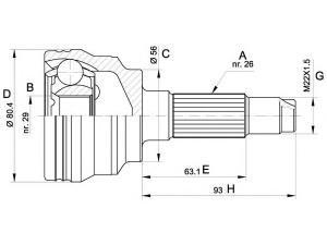 OPEN PARTS CVJ5554.10 jungčių komplektas, kardaninis velenas 
 Ratų pavara -> Sujungimai/komplektas
FA5922510, FA5922510A, FA6122510