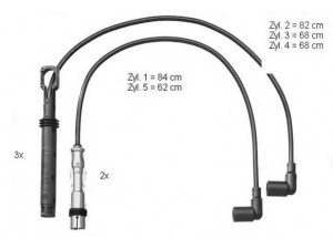 BERU ZEF1230 uždegimo laido komplektas 
 Kibirkšties / kaitinamasis uždegimas -> Uždegimo laidai/jungtys