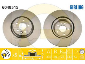 GIRLING 6048515 stabdžių diskas 
 Dviratė transporto priemonės -> Stabdžių sistema -> Stabdžių diskai / priedai
30769057