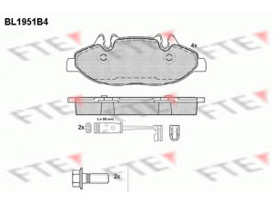 FTE BL1951B4 stabdžių trinkelių rinkinys, diskinis stabdys 
 Techninės priežiūros dalys -> Papildomas remontas
000 421 61 10, 001 421 09 10, 003 420 78 20