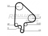 ROULUNDS RUBBER RR1208 paskirstymo diržas 
 Techninės priežiūros dalys -> Papildomas remontas
5636355, 5636569, 5636576, 636569