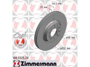 ZIMMERMANN 100.3325.20 stabdžių diskas 
 Stabdžių sistema -> Diskinis stabdys -> Stabdžių diskas
4B0 615 301 C