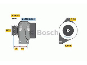 BOSCH 0 986 049 540 kintamosios srovės generatorius 
 Elektros įranga -> Kint. sr. generatorius/dalys -> Kintamosios srovės generatorius
46554404, 46748357, 51709131, 51714791